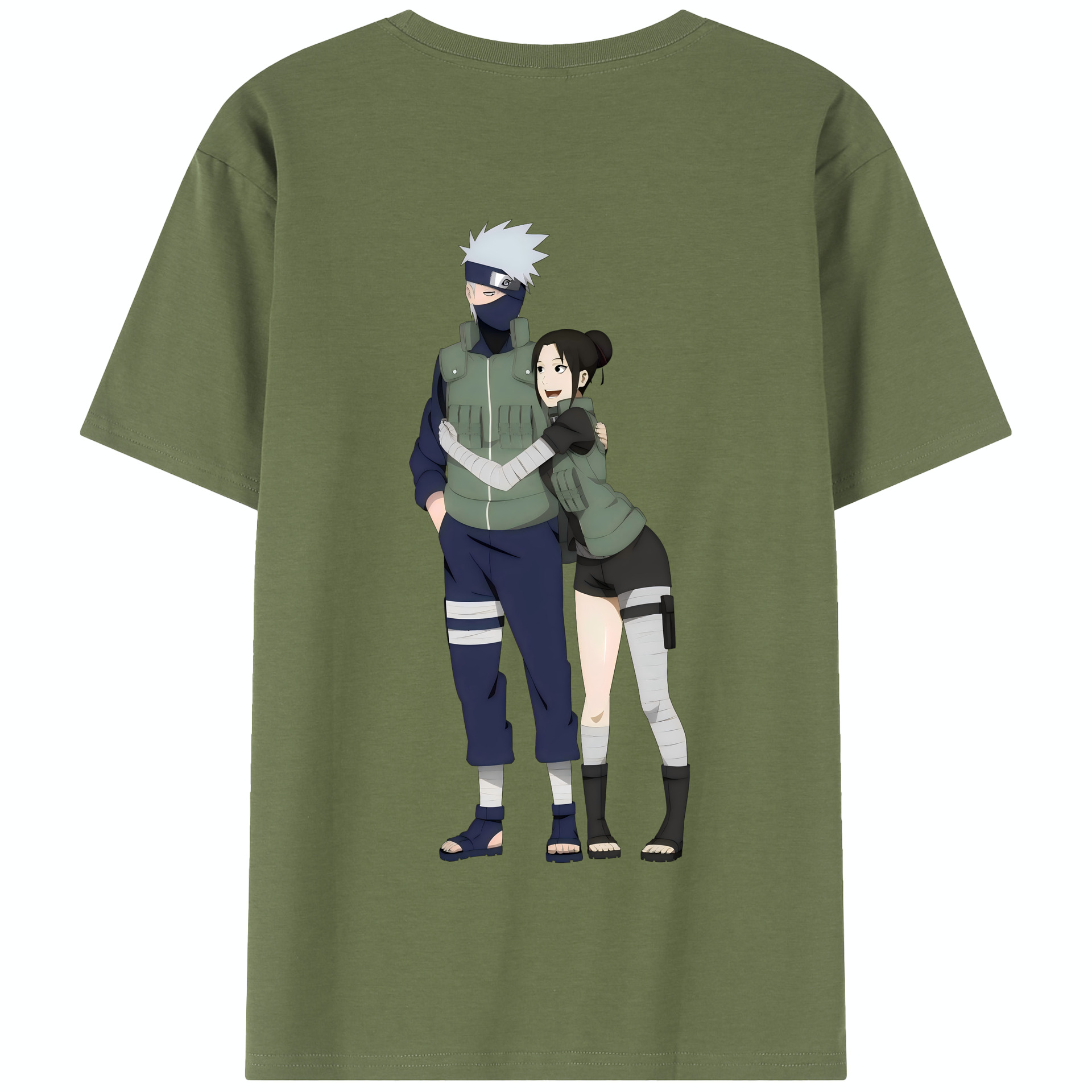 （画像用） NARUTO -ナルト- はたけ カカシ Hatake Kakashi 綿100％半袖Tシャツ（背面プリント）